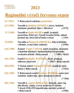 Výročí červenec - srpen